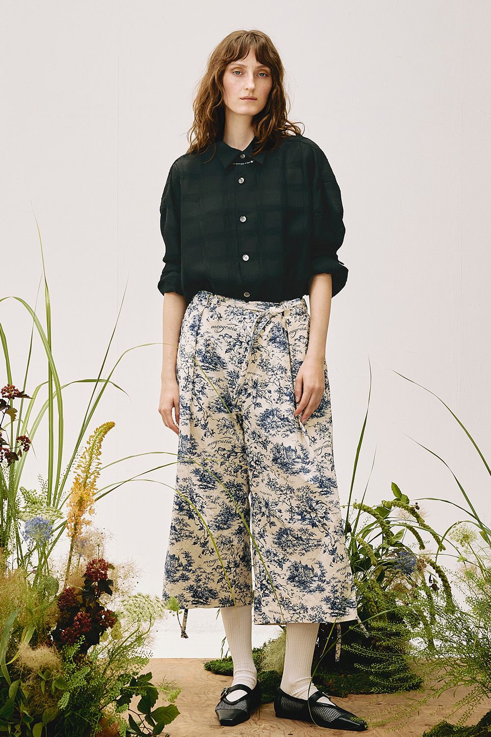 Wave pleats shirt / ウェーブ プリーツ シャツ