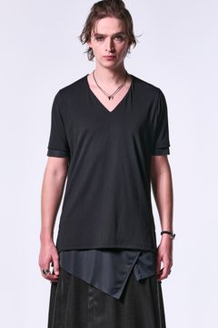 BEA-TENJIKU Slit Hem Layered T-Shirt / ベア天竺 スリットヘムレイヤードTシャツ