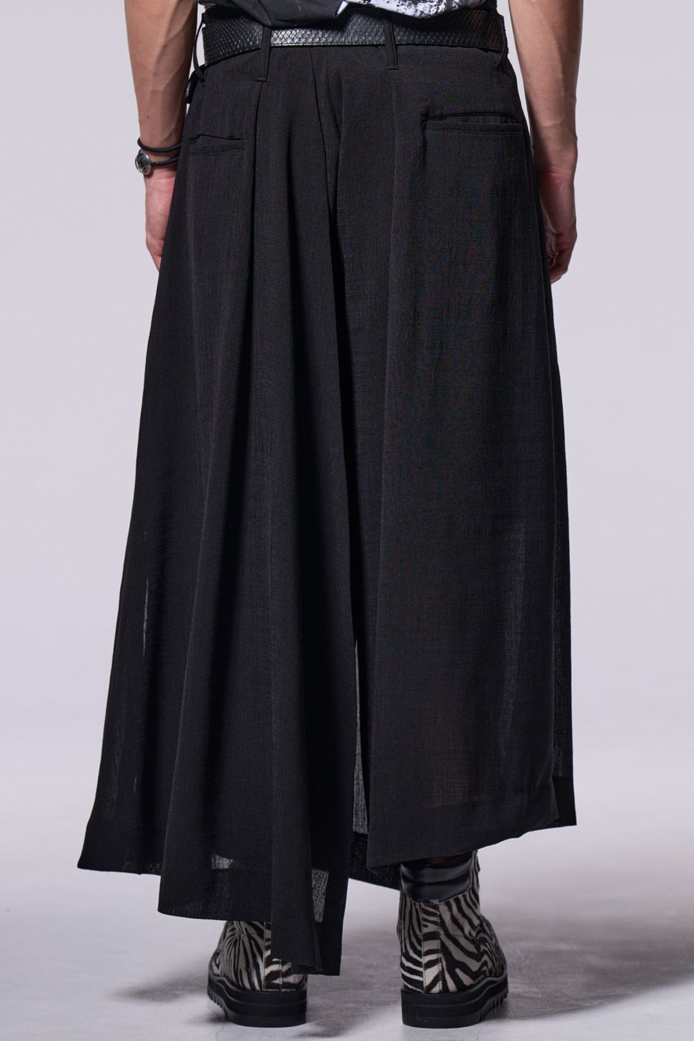 Voile Skirt Wide Tuck Slacks / ボイル スカート ワイド タック スラックス