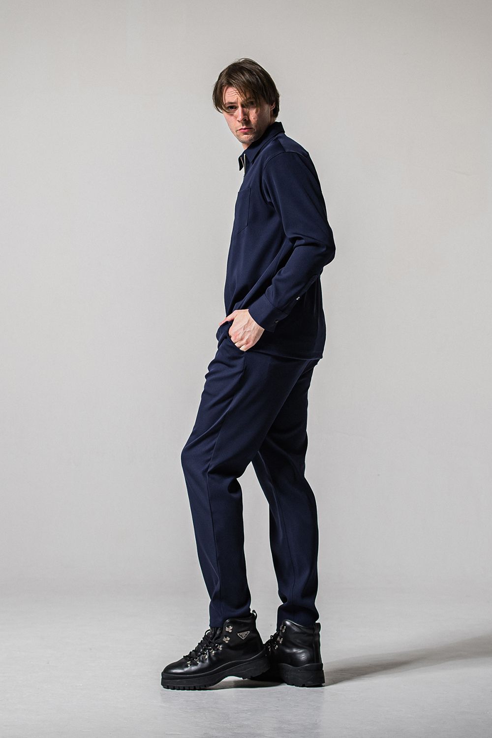 PULLOVER SATIN SHIRT / プルオーバー サテン シャツ