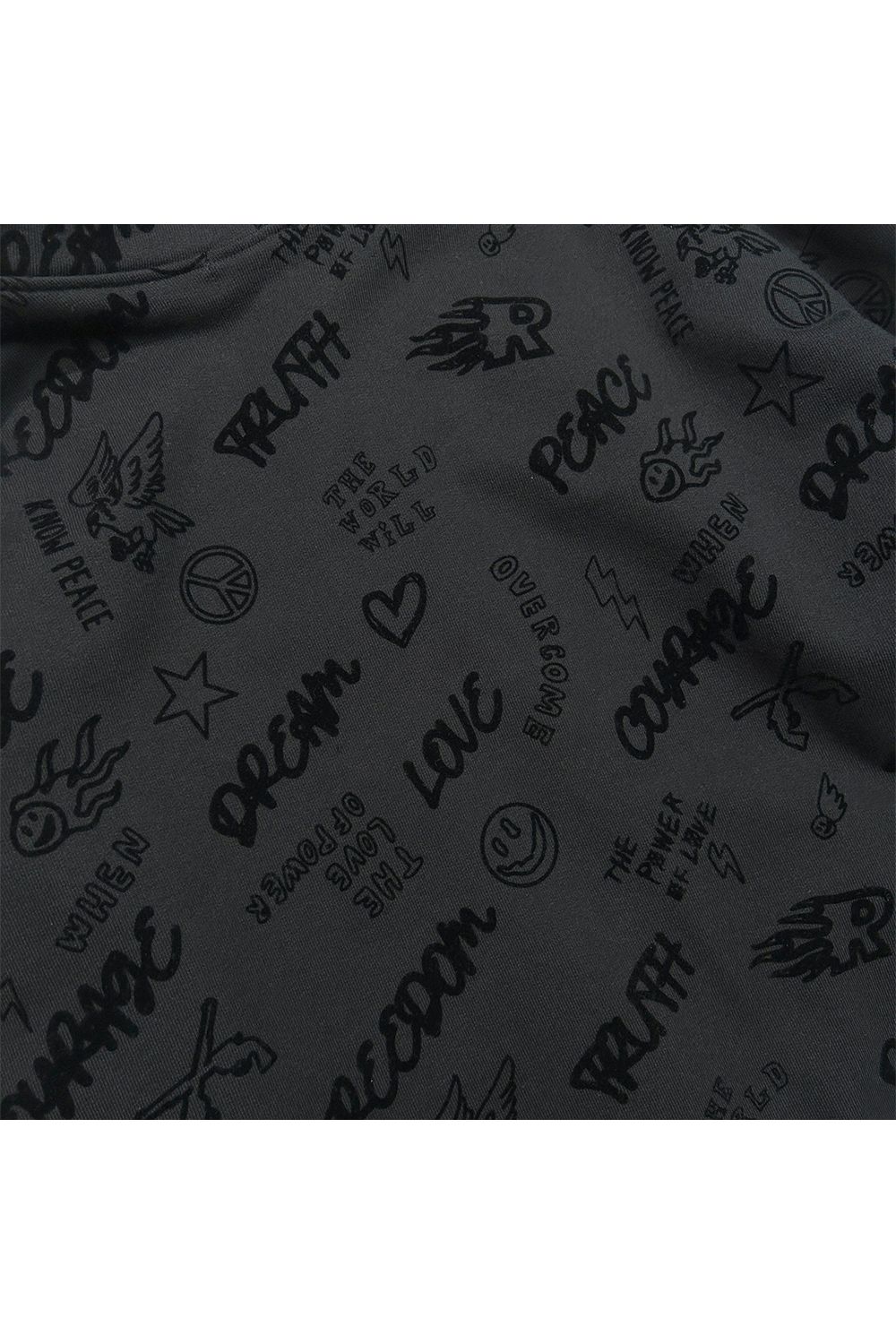 FLOCKY PRINT HOODIE / フロッキー プリント フーディー