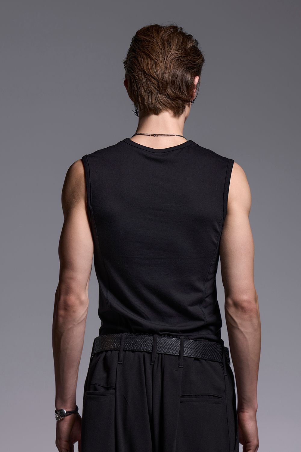 BEATENJIKU Henry Neck Tank Top / ベア天竺 ヘンリーネック タンクトップ