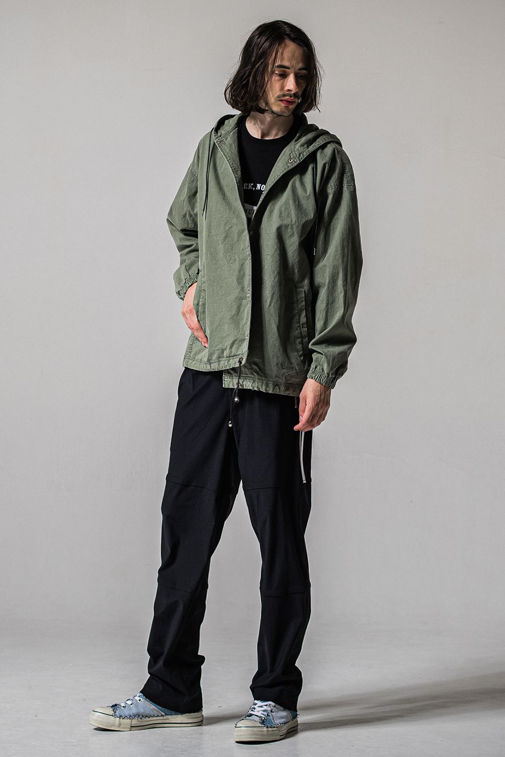 JOHNSON LINE NYLON WIDE PT / ジョンソン ナイロン ラインワイドパンツ