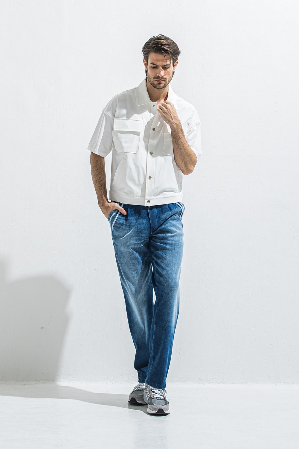 EDGE DENIM SEMI WIDE PT / エッジ デニム セミワイドパンツ