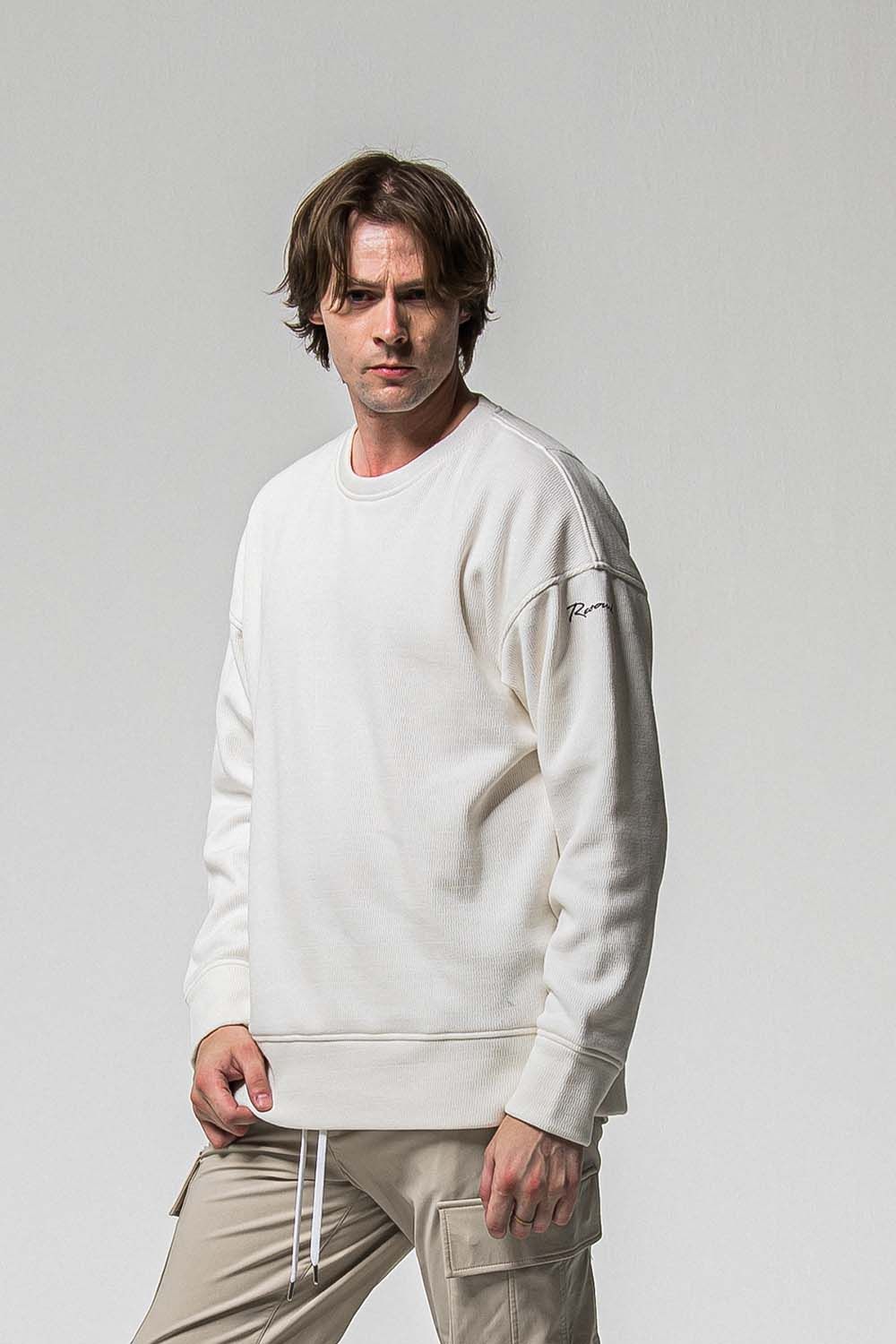VELOURS FLEECE THERMAL LOOSE TRAINER / ベロア フリース サーマル ルーズ トレーナー