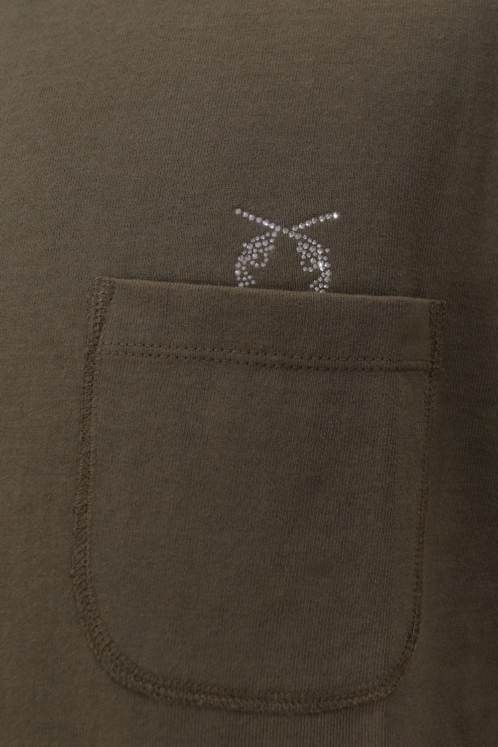 POCKET L/S T CRY / ポケット ロングスリーブ モックネック Tシャツ クロスガンクリスタル