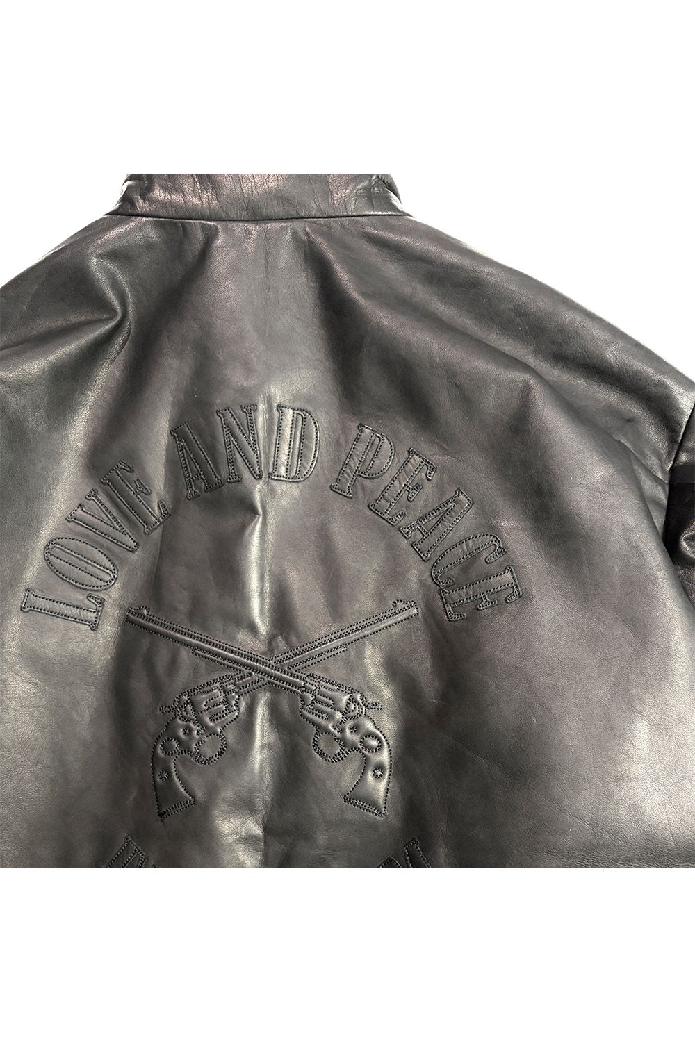 COW LEATHER ZIP JKT / カウレザー ジップ ジャケット スタンドカラージャケット