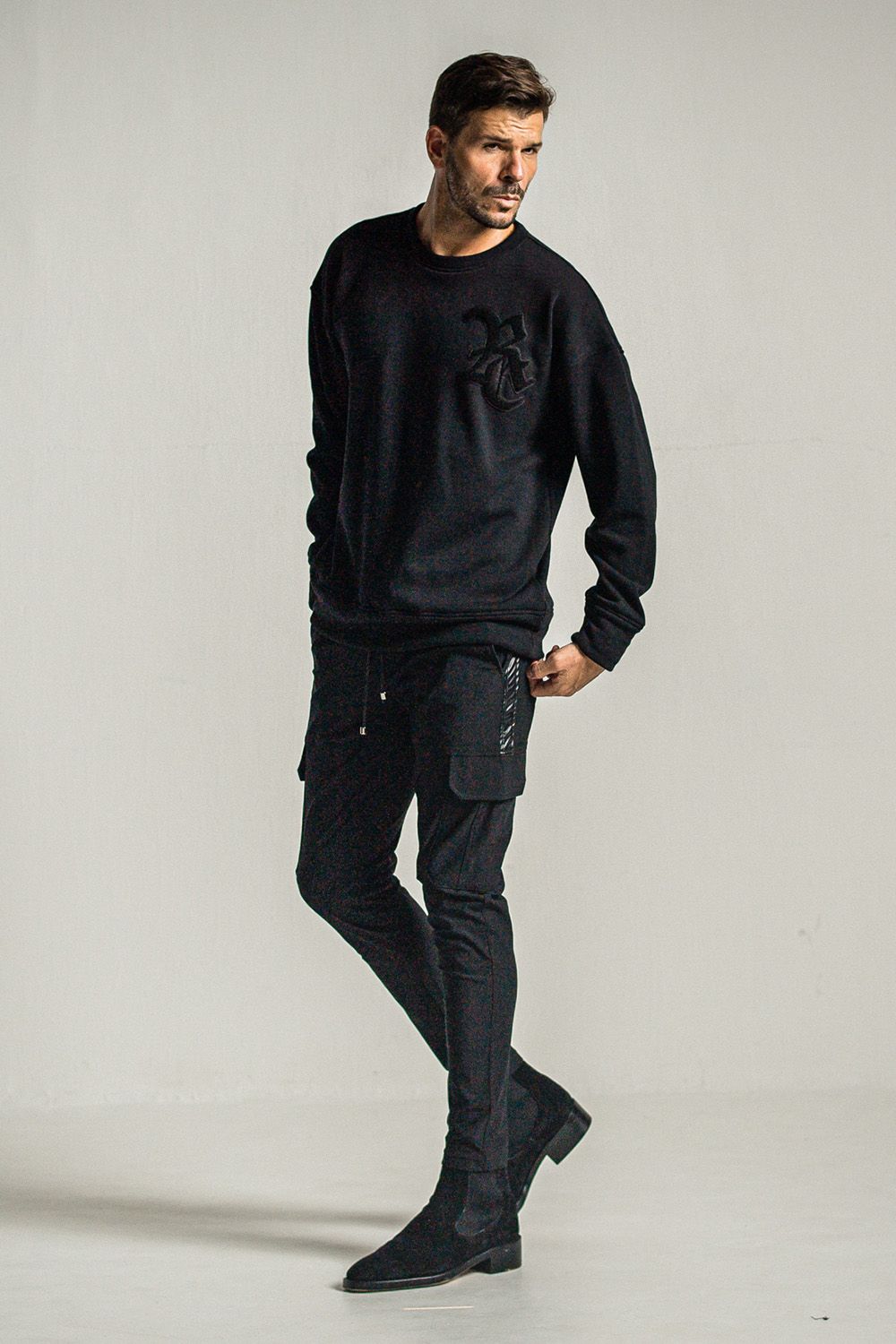 RC CHENILLE VELOURS FLEECE DROP TRAINER / RC シェニール ベロア フリース ドロップ トレーナー