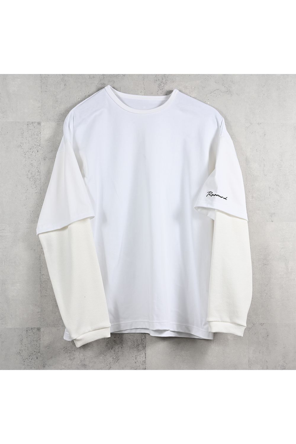 FAKE LAYERED WAFFLE LONG SLEEVE / フェイクレイヤード ワッフル ロングスリーブ