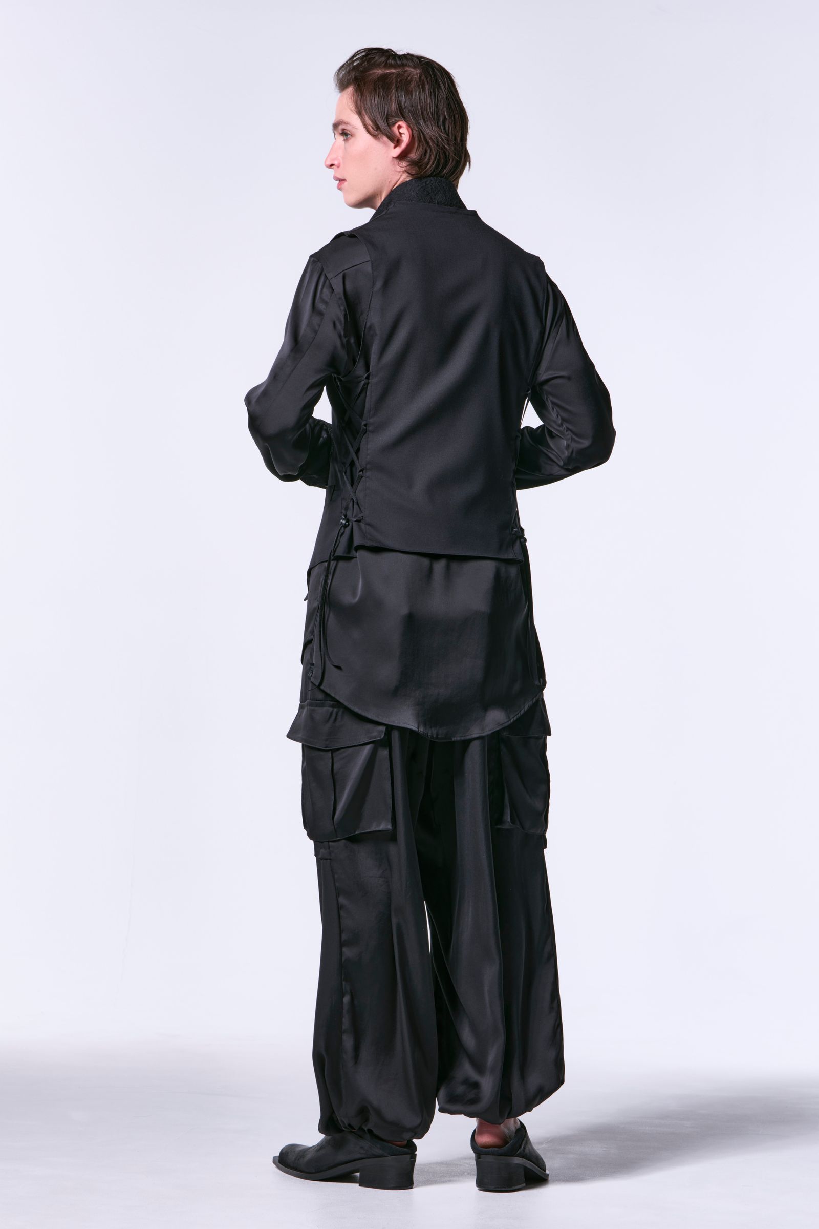 Vintage Satin Single Frill Shirt / ヴィンテージサテン シングルフリルシャツ