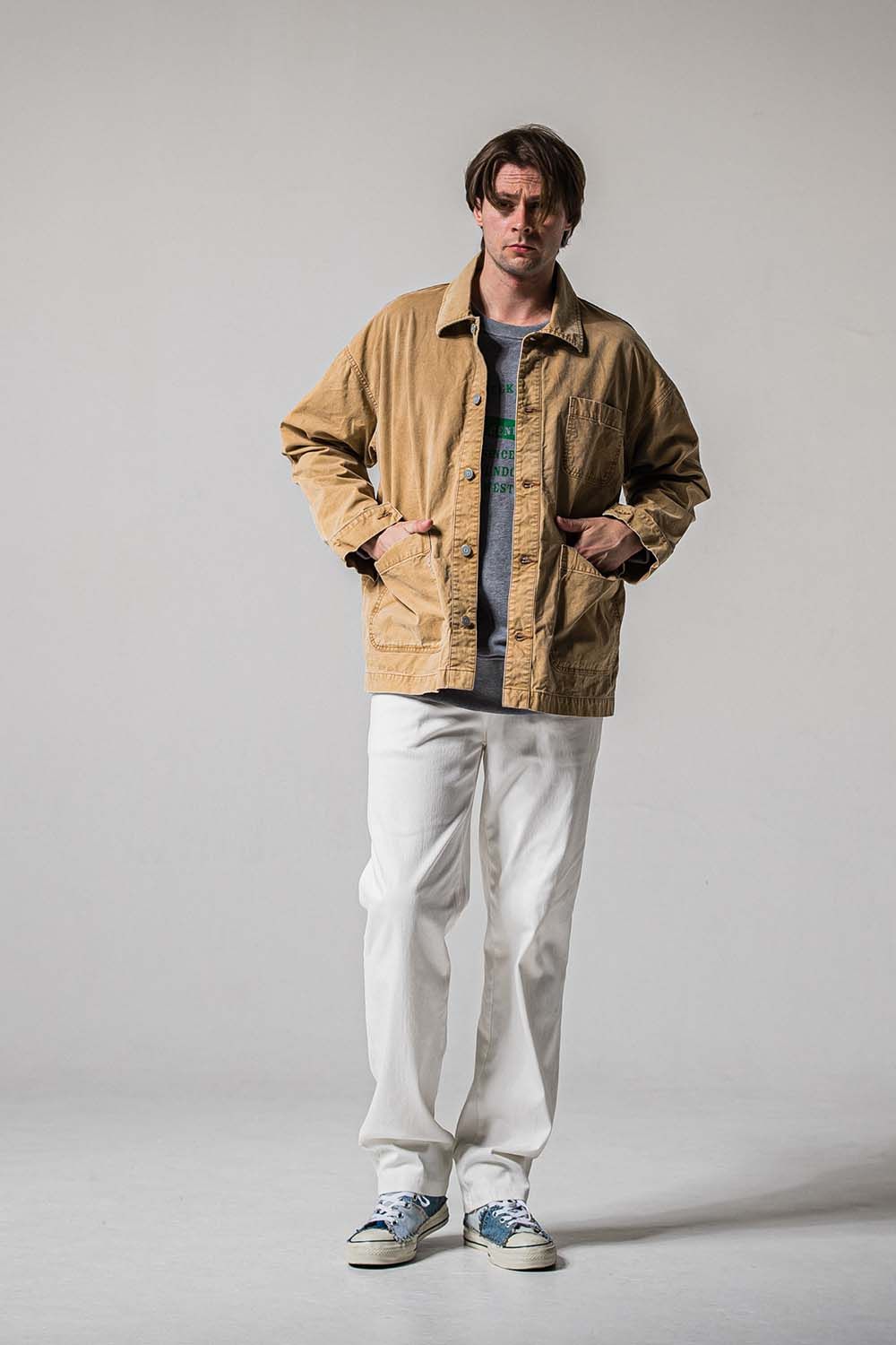 DENIM JERSEY WIDE PT / デニムジャージワイドパンツ