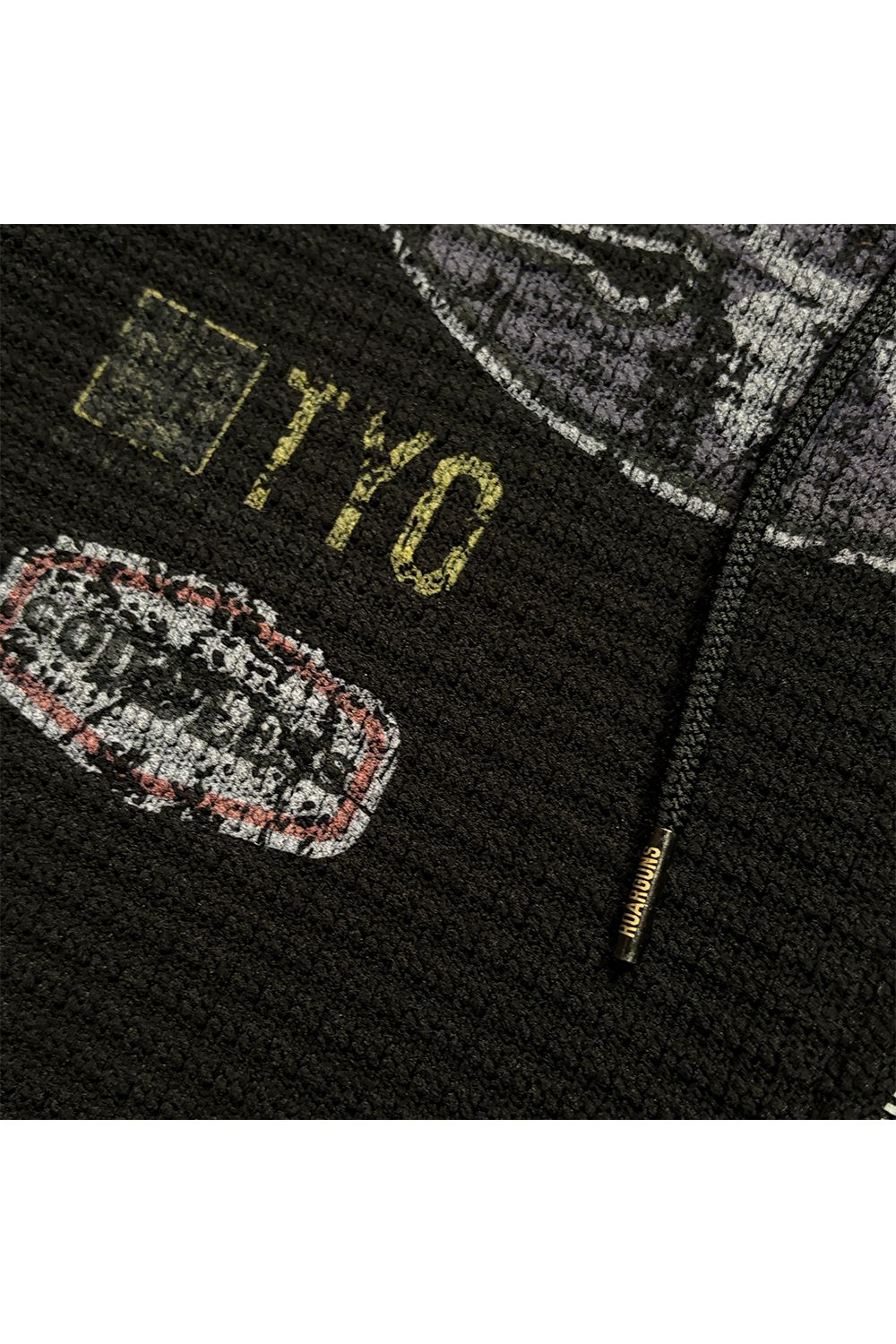 PRINT WAFFLE HOODIE / プリント ワッフル フーディ