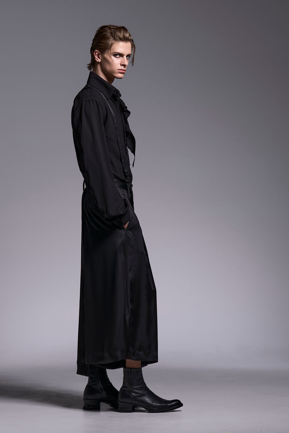 Vintage Satin Skirt Suspender Slacks / ヴィンテージサテン スカート サスペンダー スラックス