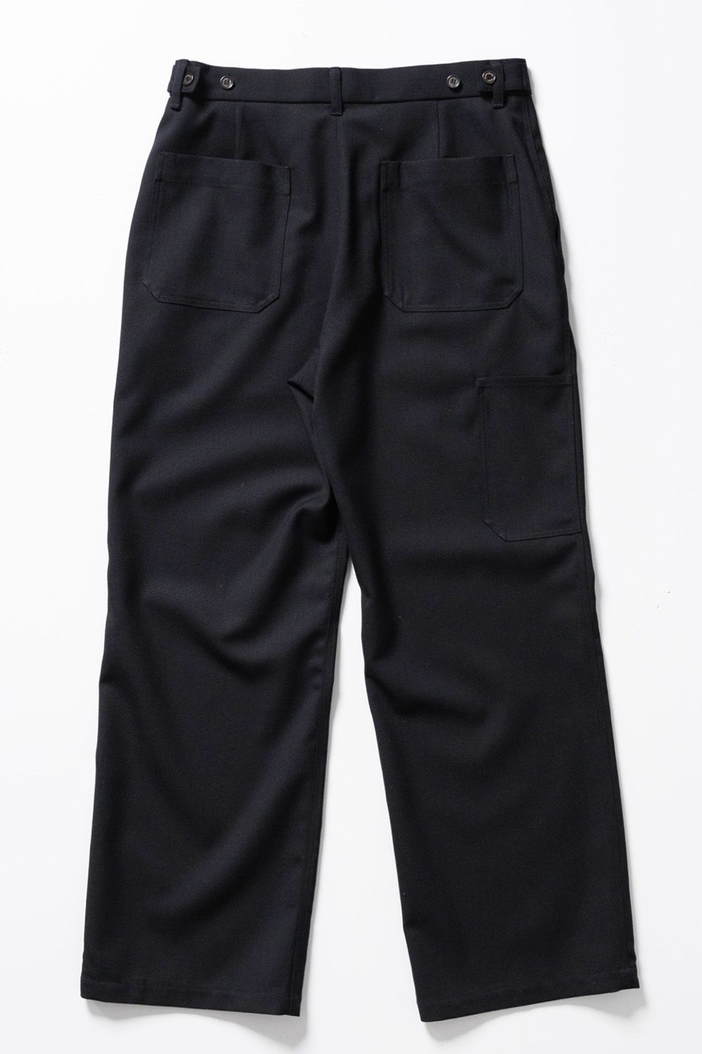 MARKAWARE - ORGANIC WOOL SURVIVAL CLOTH WIDE CARPENTER TROUSERS / オーガニック ウール  サバイバルクロス ワイド カーペンター トラウザーズ | laid-back