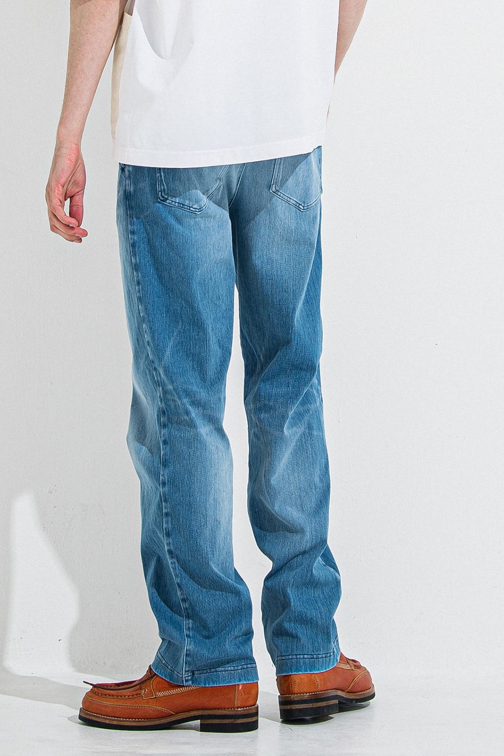 DENIM JERSEY WIDE PT / デニム ジャージ ワイド パンツ
