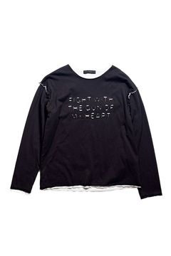 EMB CUT W FACE T / エンブロイダリー カット Wフェイス ロングスリーブ Tシャツ