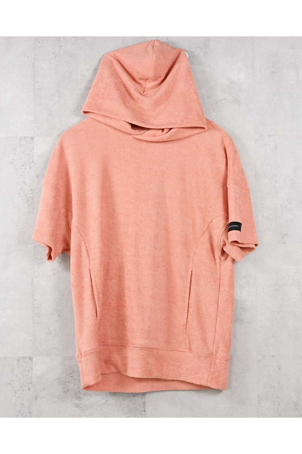 PILE HALF HOODIE / オーバーサイズ ハーフスリーブ パイル フーディー