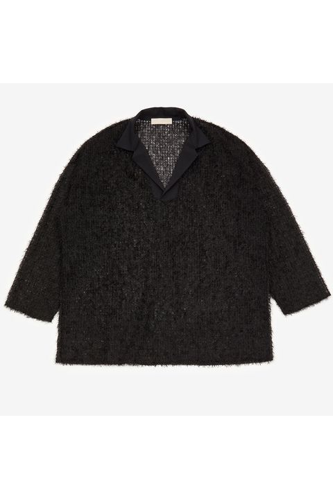 Lace skipper collar SH / レース スキッパー カラー シャツ
