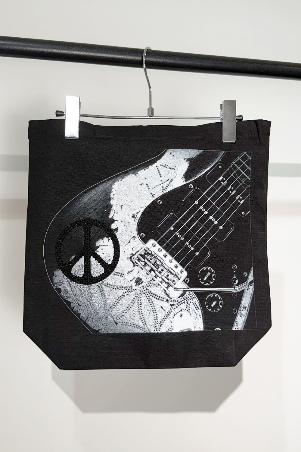 Organic Cotton Canvas Tote Bag / プリント トートバッグ w/ スワロフスキー