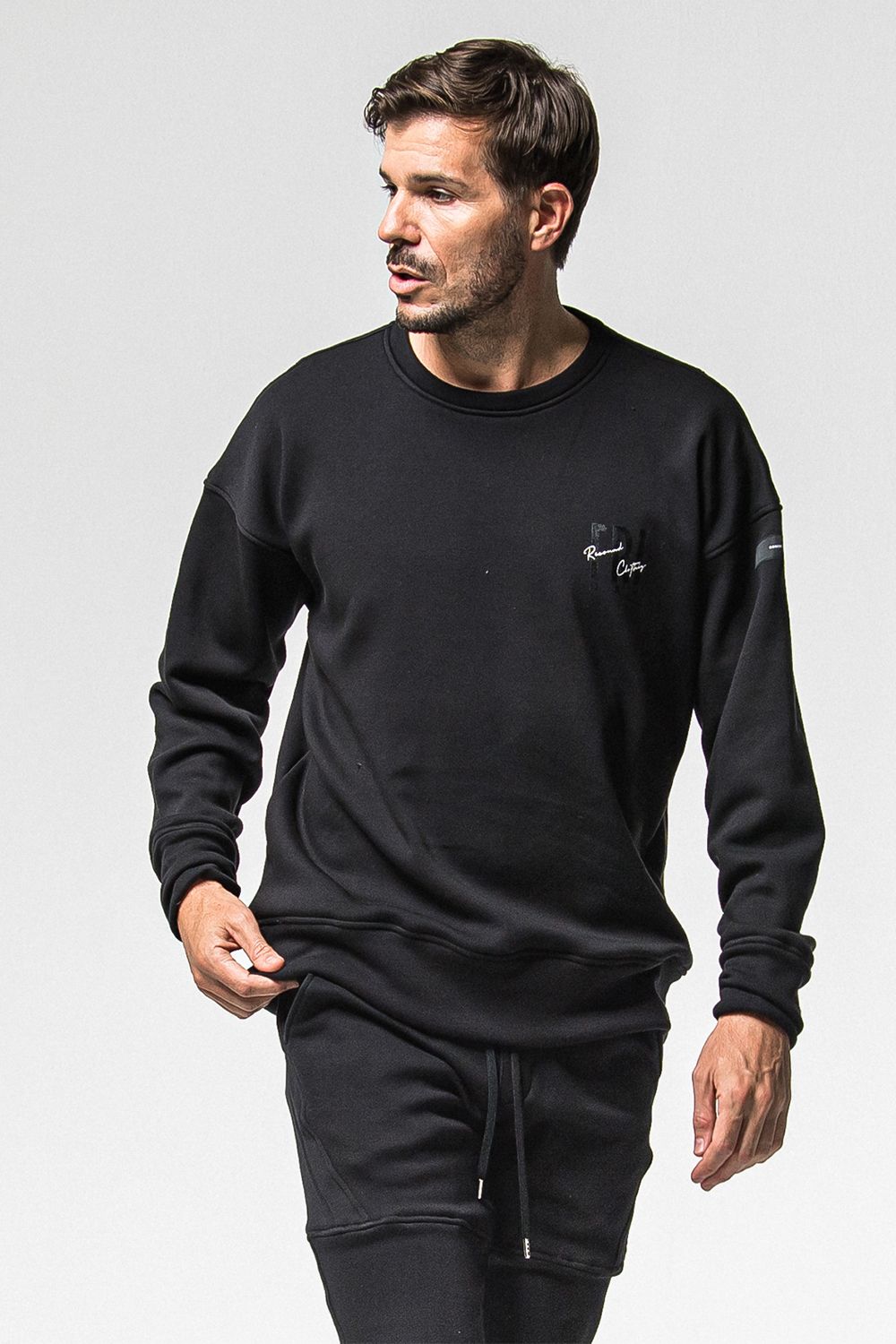 FRIDAY STANDARD LOGO VELOURS FLEECE TRINER / FRIDAYコラボ スタンダードロゴ 裏ベロアフリーストレーナー