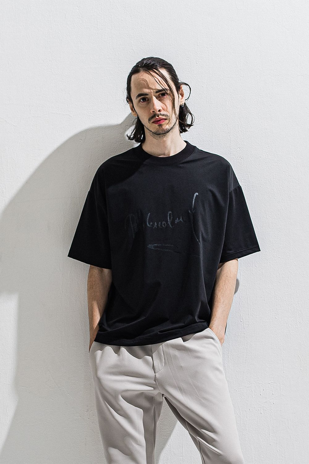 PB sign overnylon T / ナイロン オーバーサイズTシャツ