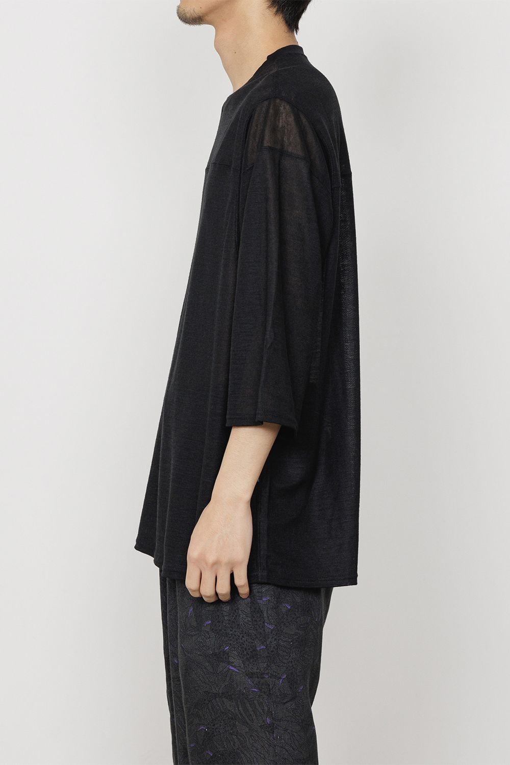 RAMIE KNIT BALL GAMES 3/4 SLEEVE TEE / ラミーニット ボールゲーム 3/4スリーブTシャツ