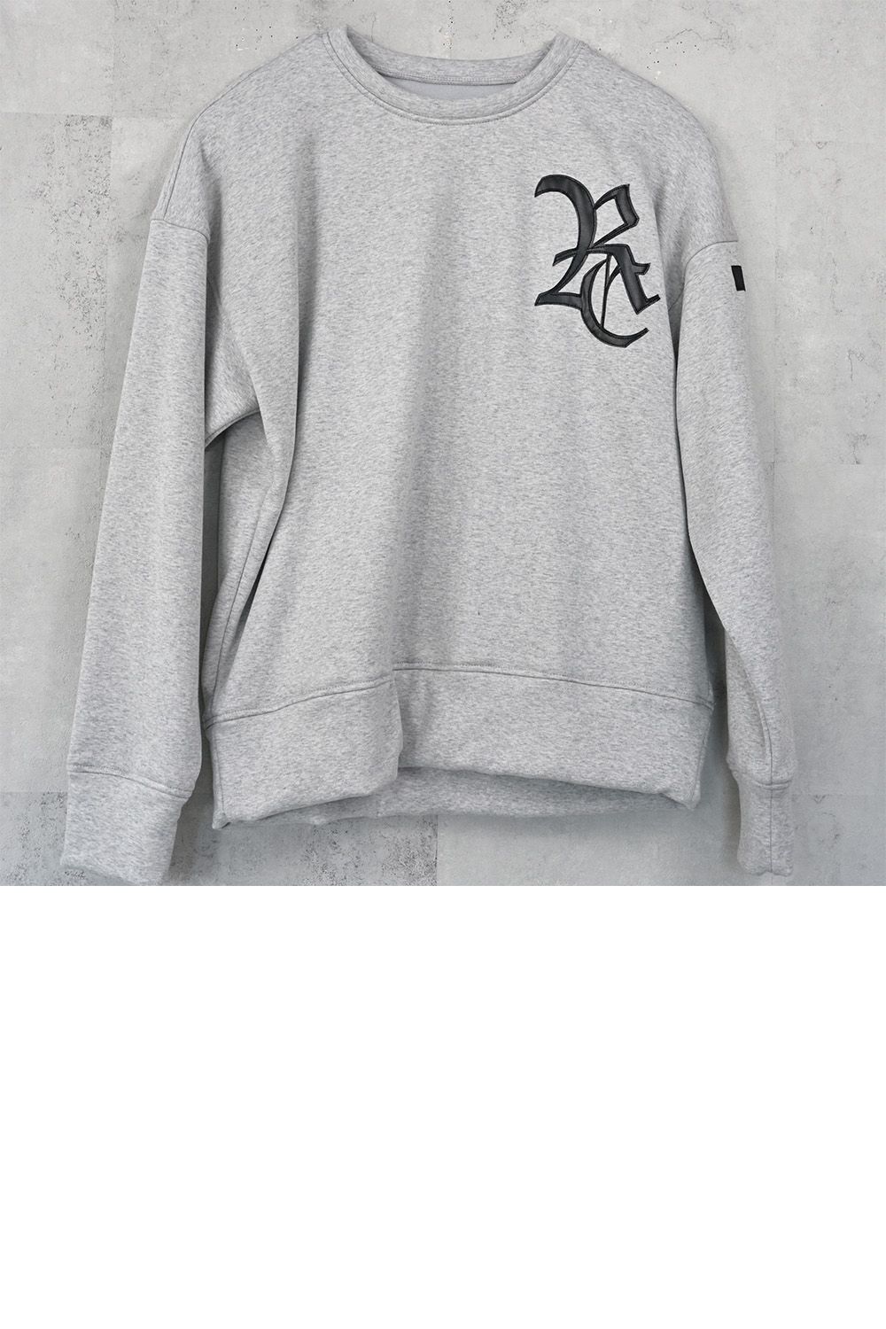 RC velours fleece drop trainer / RCロゴ 裏起毛 ベロア フリース ドロップショルダー ルーズトレーナー