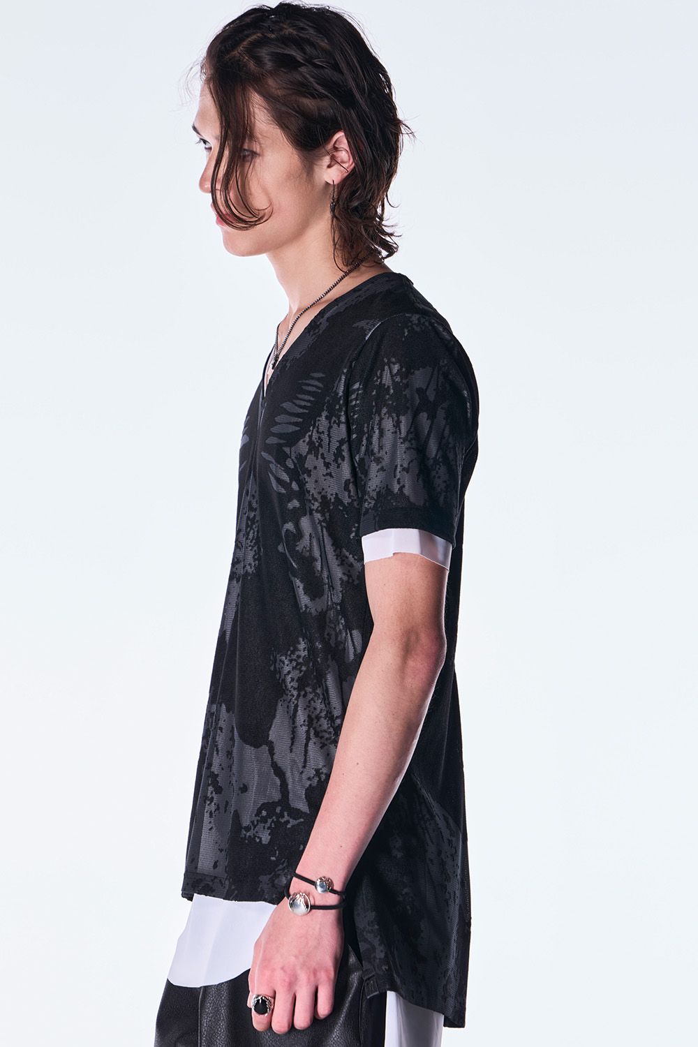 Opal Mesh Layered T-shirt / オパール メッシュ レーヤード Tシャツ