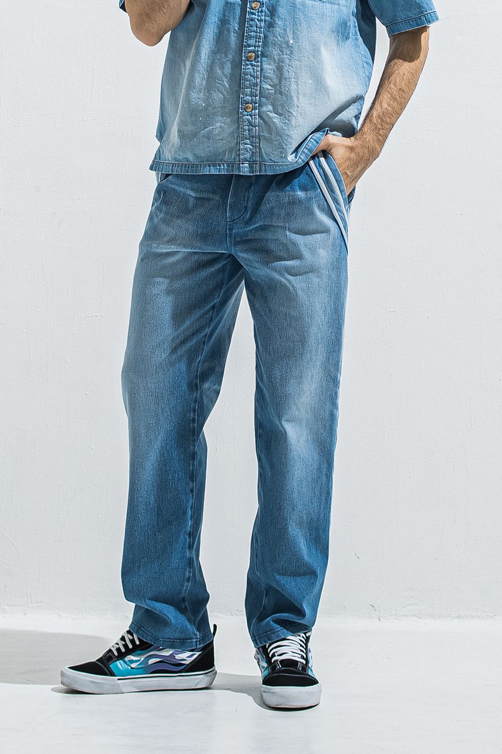 EDGE DENIM SEMI WIDE PT / エッジ デニム セミワイドパンツ