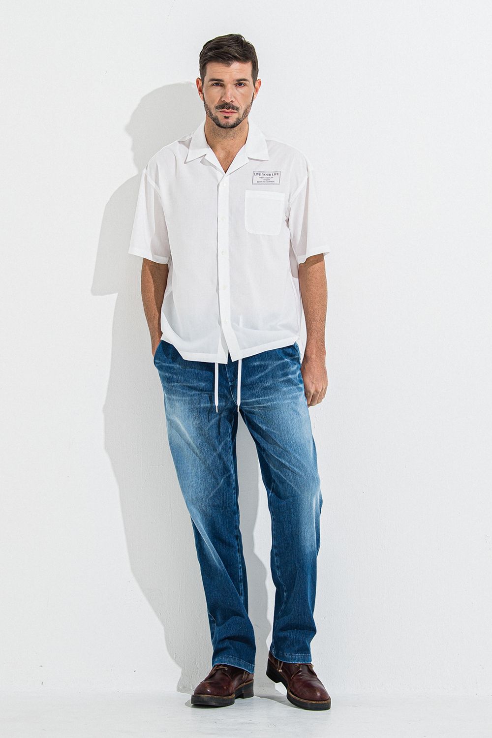 DENIM JERSEY WIDE PT / デニム ジャージ ワイド パンツ