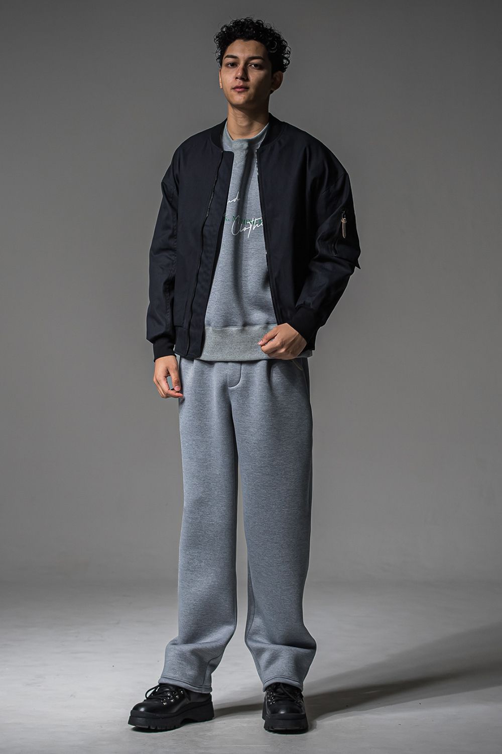 HD NOTHING DROP TRAINER / ドロップショルダー メッセージプリント ルーズトレーナー