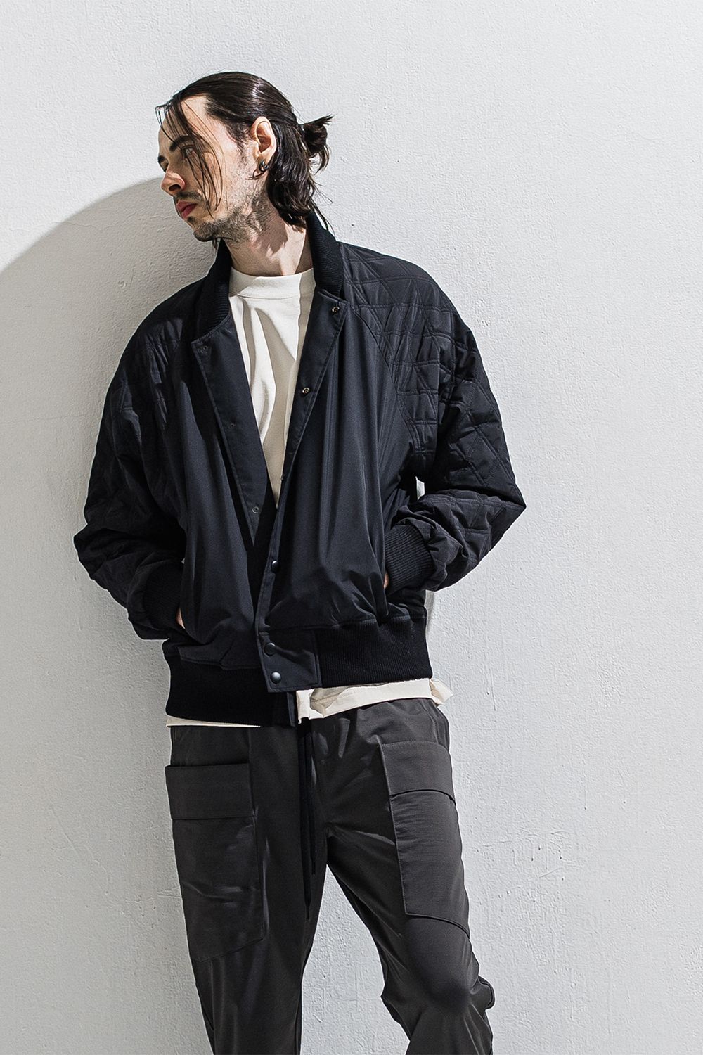 PB Varsity jacket / ラグランスリーブ キルティング バーシティージャケット