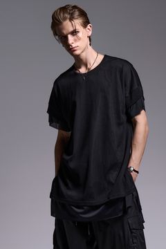 Mesh Crew Neck Layered-T / メッシュ クルーネック レイヤードTシャツ