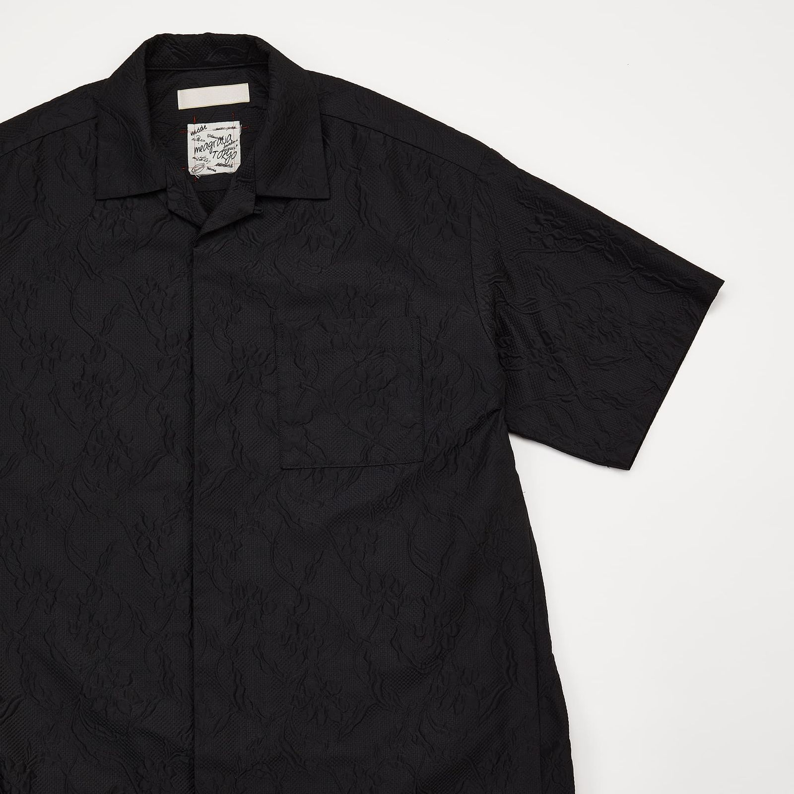 Embossing S/S open collar SH / エンボス ショートスリーブ オープンカラー シャツ