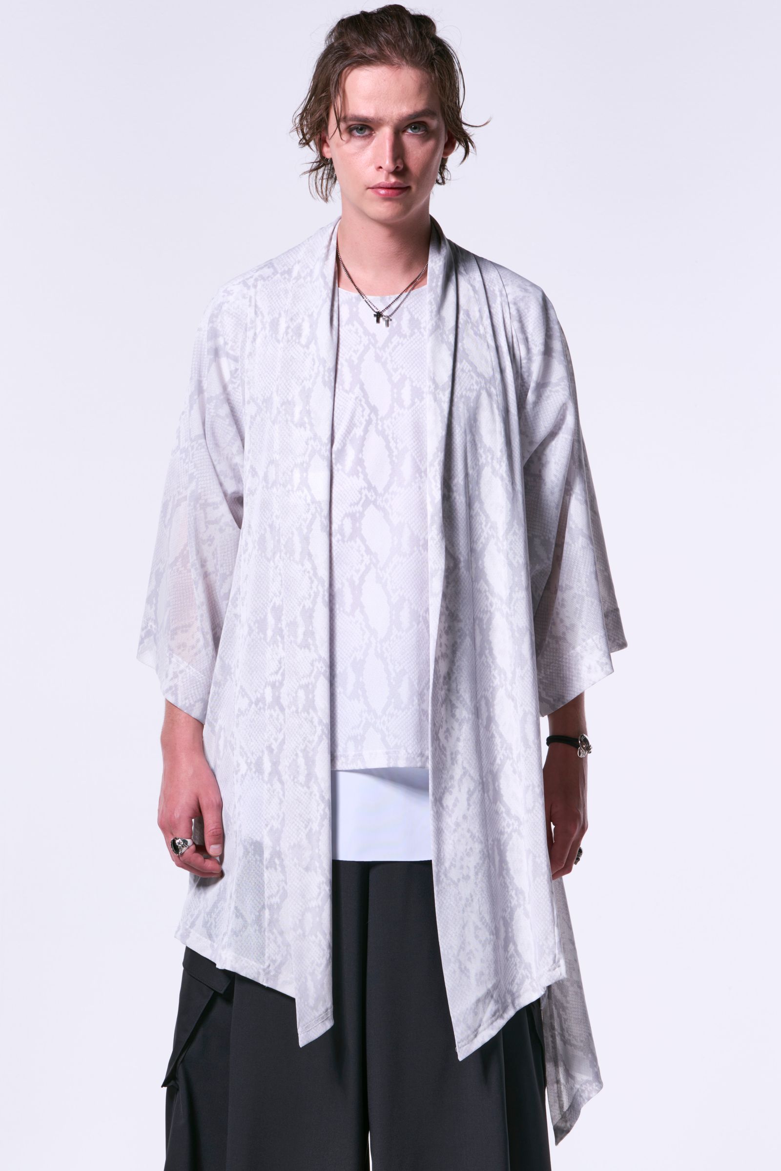 kiryuyrik カーディガン kiryuyrik - Python Mesh KIMONO-Sleeve Cardigan / パイソン