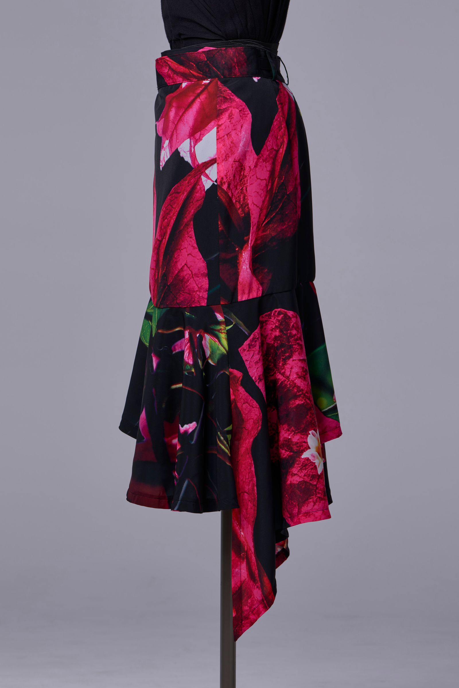 Eco Decine Bougainvillia Wrap Frill Skirt / ブーゲンビリア ラップ フリルスカート