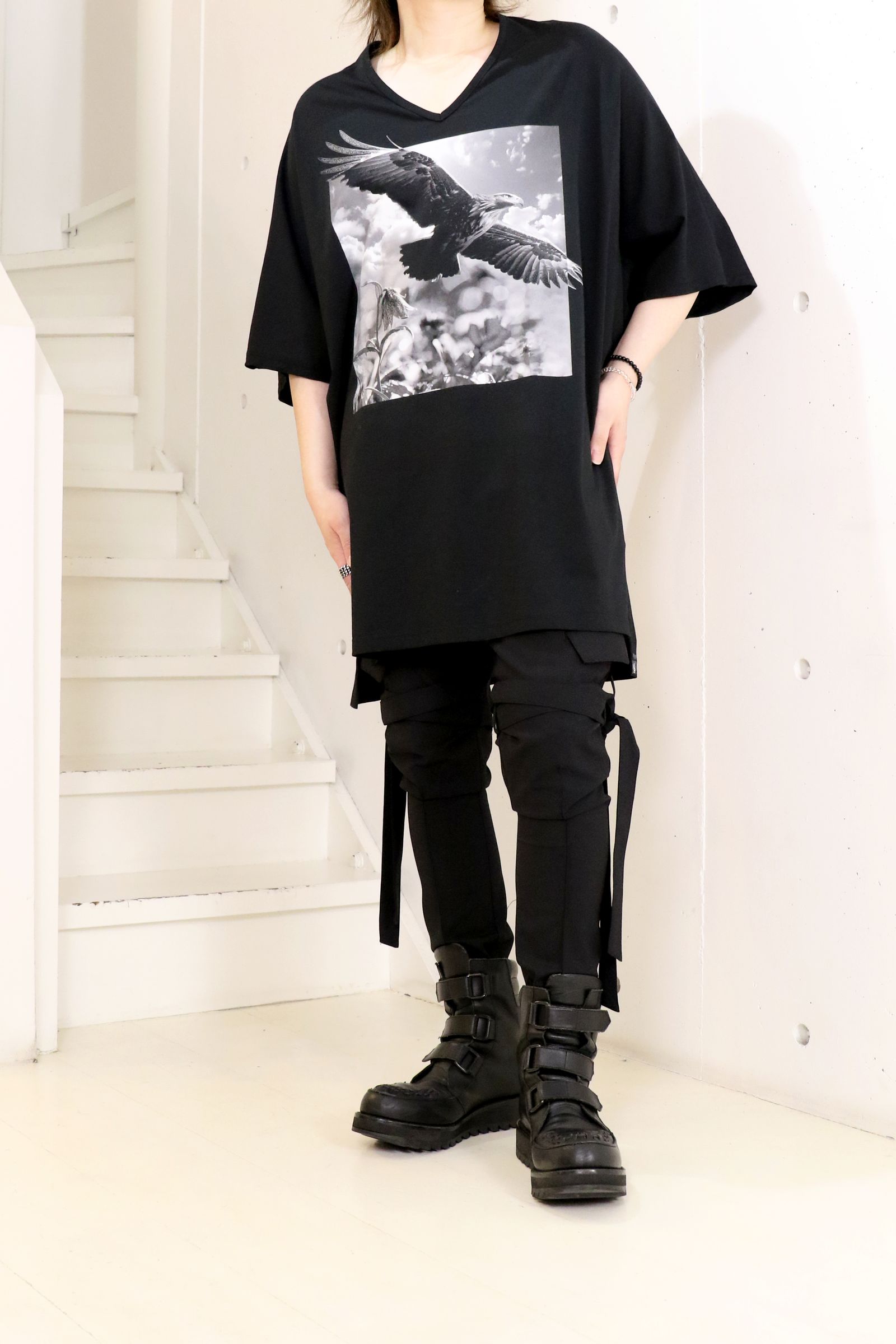 V Neck Dolman T-Shirt / Vネック ドルマンスリーブ Tシャツ