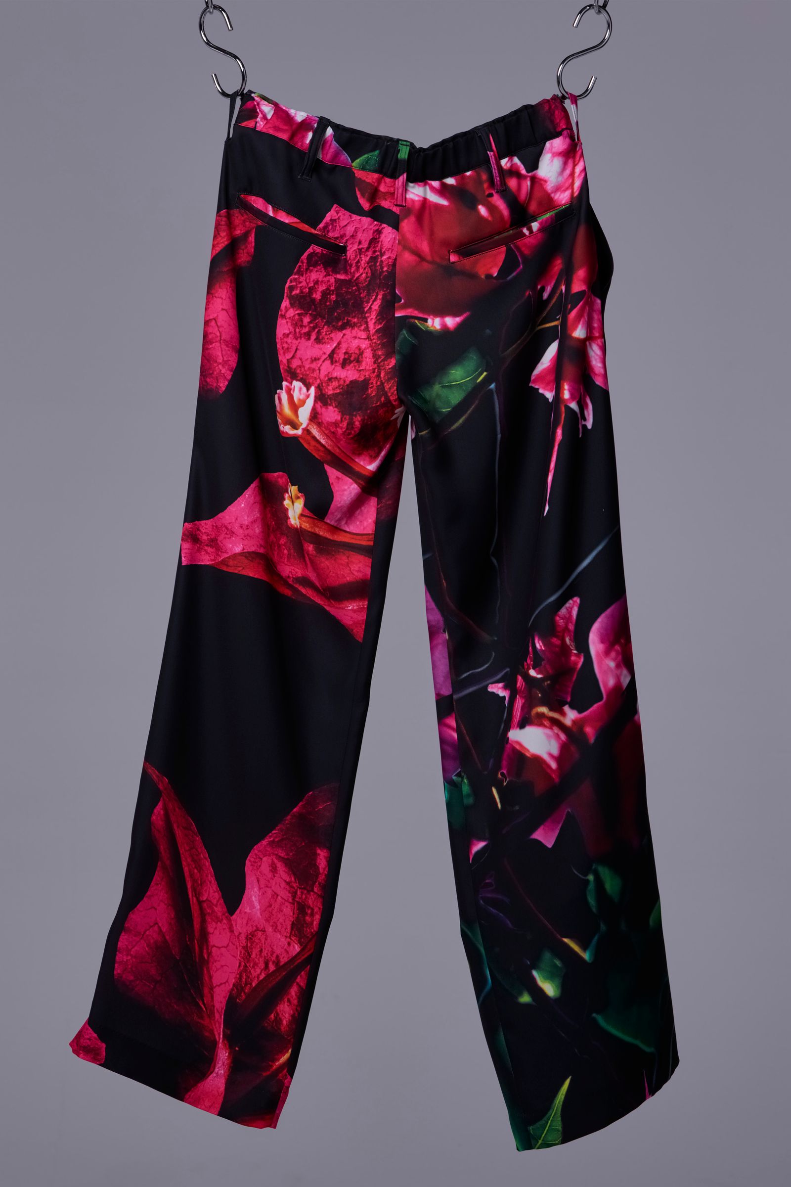 Eco Satin Bougainvillia 2Tuck Wide Slacks  / ブーゲンビリア 2タック ワイドスラックス