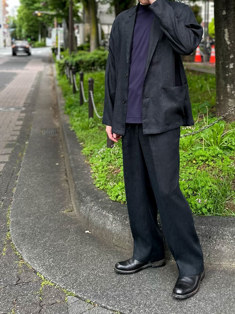 MARKAWARE HEMP SHIRTING SHIRT JACKET＆HEMP SHIRTING CLASSIC FIT TWO TUCK EASY TROUSERS 入荷！&着用スタイルをご紹介
