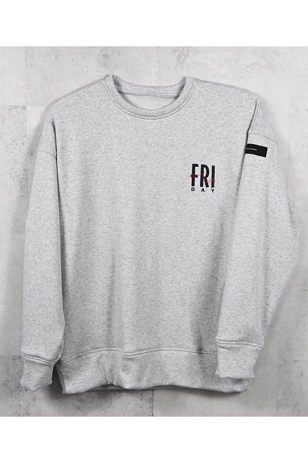 FRIDAY STANDARD LOGO VELOURS FLEECE TRINER / FRIDAYコラボ スタンダードロゴ 裏ベロアフリーストレーナー