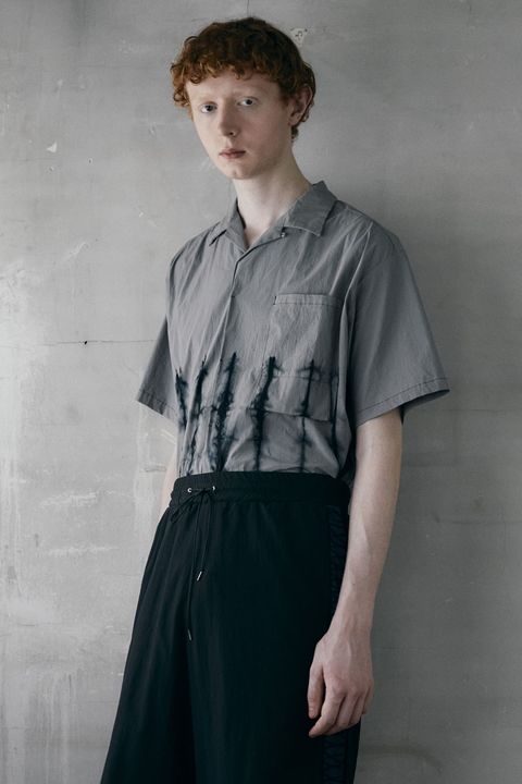 Hand-dyed open collar SH  / ハンドダイ オープンカラー シャツ