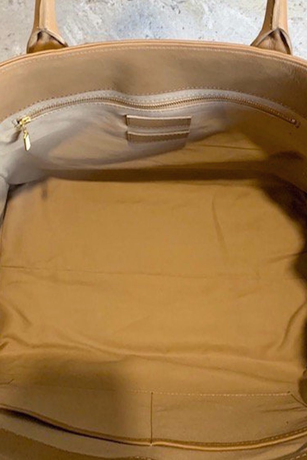 TOTE(M) BEIGE × GOLD METAL - SMOOTH LEATHER / トート(M)