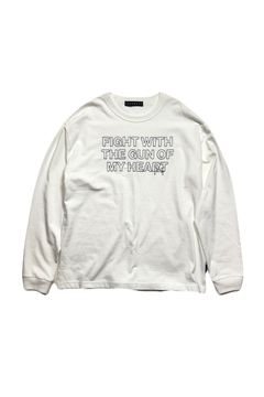 VIN/JER LS/EMB*CRY / ヴィンテージ ジャージ ロングスリーブ T エンブロイダリーメッセージ クロスガンクリスタル