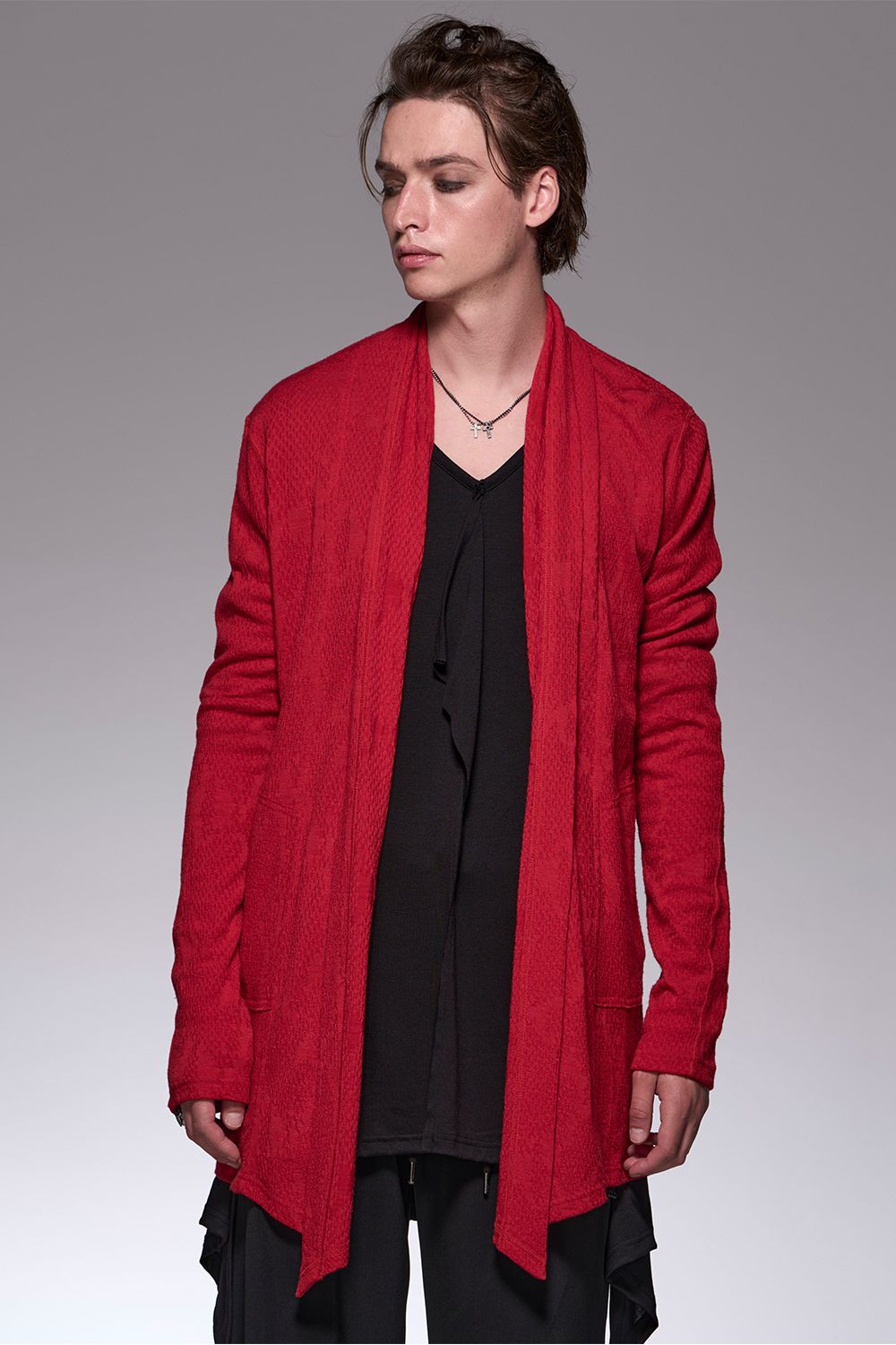 PythonJQD Jersey Shawl Cardigan / パイソンジャガードジャージ ショールカーディガン