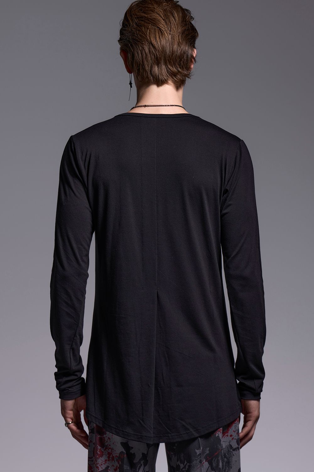 BEATENJIKU W-Frill-V-Neck-T / ベア天竺 Wフリル VネックTシャツ