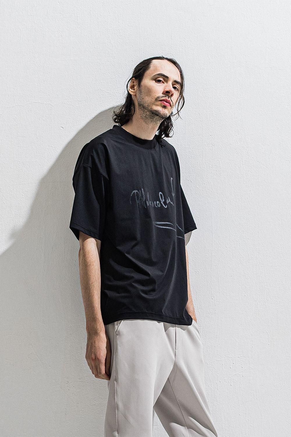 PB sign overnylon T / ナイロン オーバーサイズTシャツ