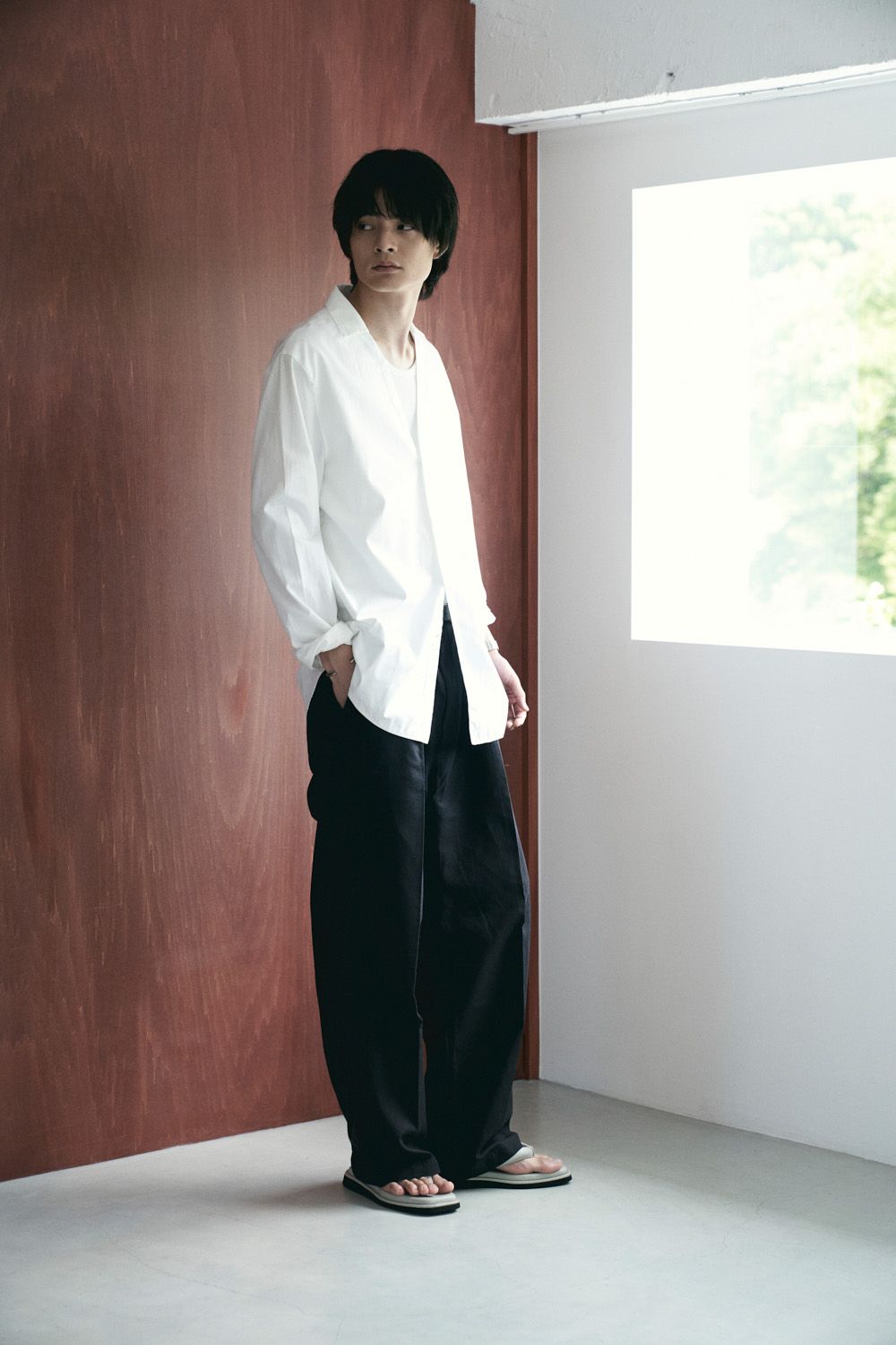 Mixed tong sandals / ミクスド レザー トング サンダル