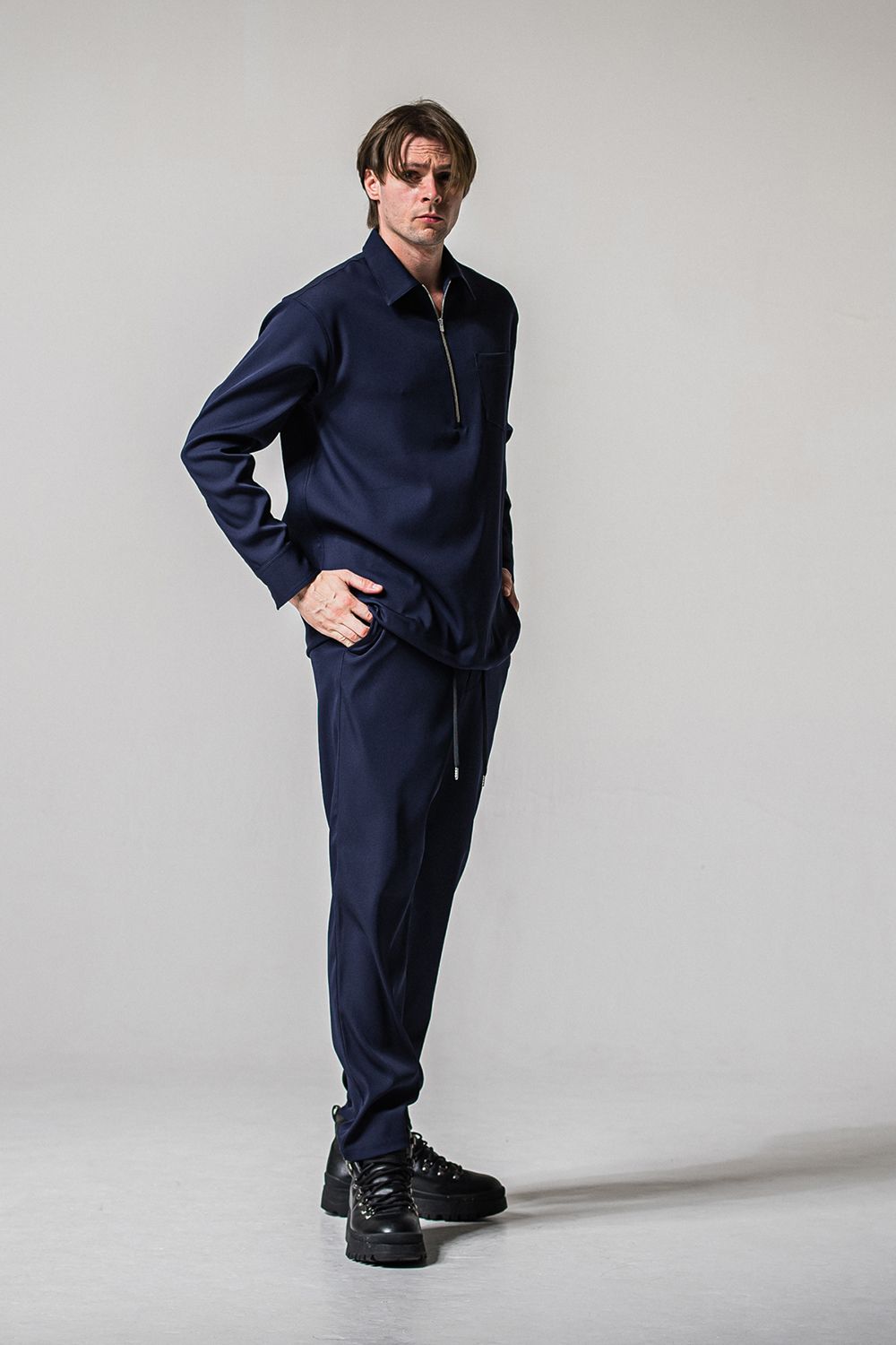 PULLOVER SATIN SHIRT / プルオーバー サテン シャツ