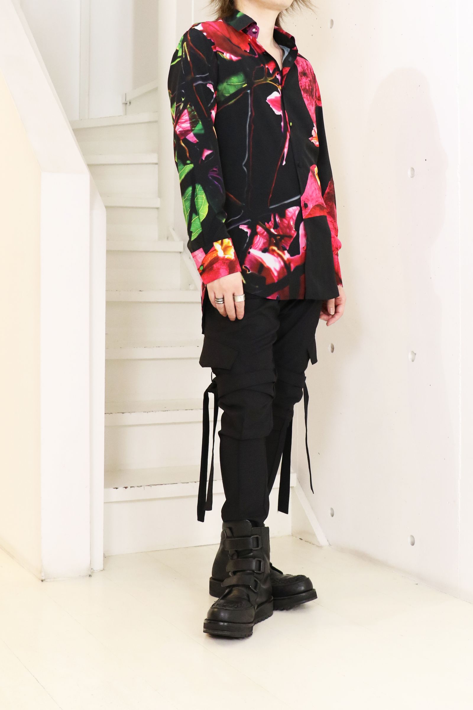 THE ONENESS ブーゲンビリアフレアロングシャツ M 新品 THE ONENESS - Eco Decine Bougainvillia Flare Shirt