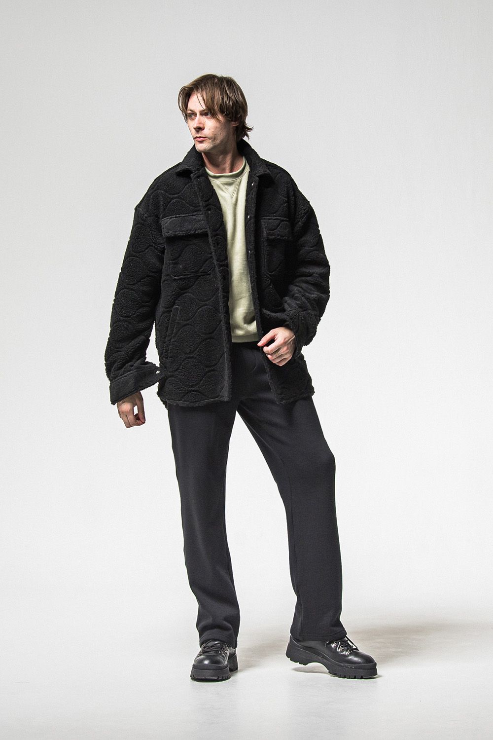 VELOURS FLEECE WIDE TUCK PANTS / ベロア フリース ワイド タックパンツ